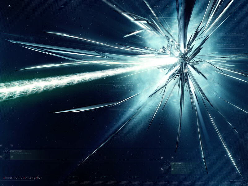 Shattered Glass Explosion — Blue, Dramatic, Night