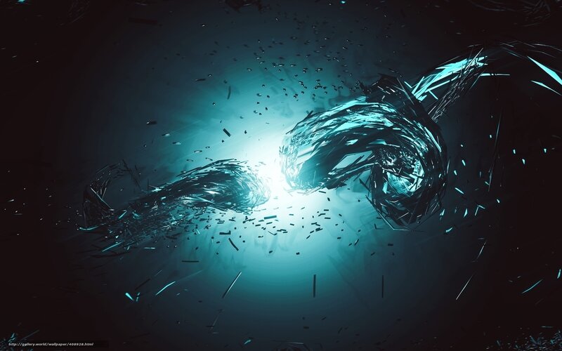 Shattered Glass Explosion — Blue, Dramatic
