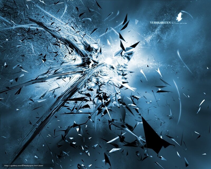 Shattered glass explosion