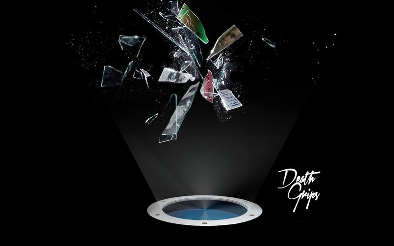 Shattered Glass Fragments — Black, Dramatic, Night
