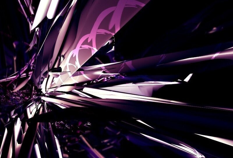 Shattered Glass Fragments — Purple, Dramatic