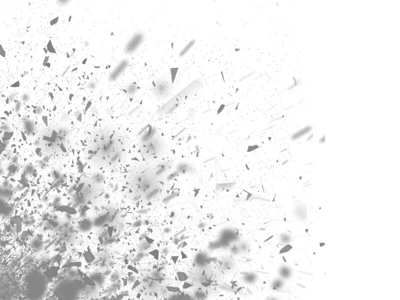 Shattered Glass Fragments — White, Chaotic