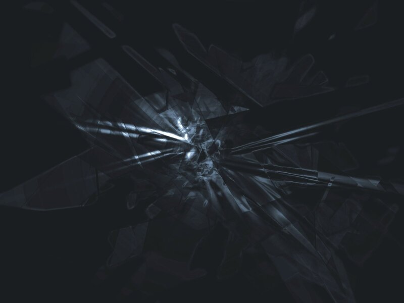 Shattered Glass Pattern — Black, Dark, Abstract