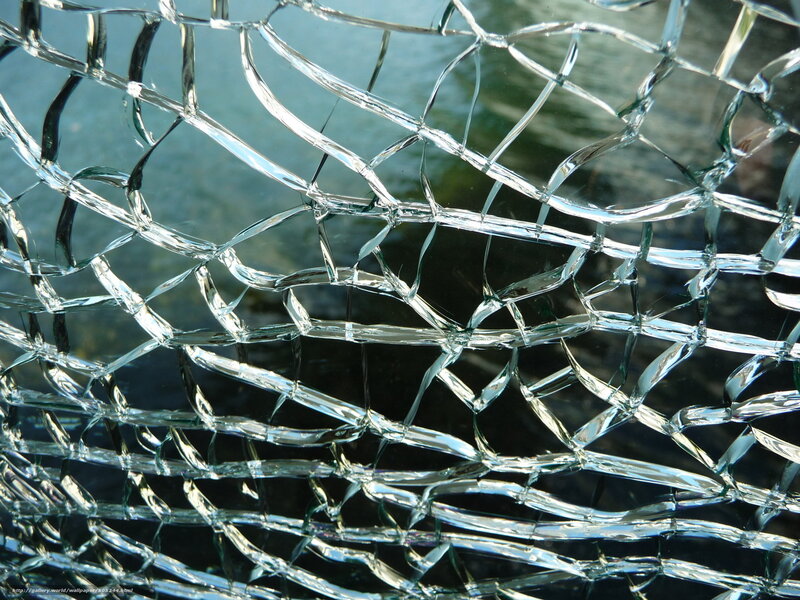 Shattered Glass Surface — Clear, Dramatic