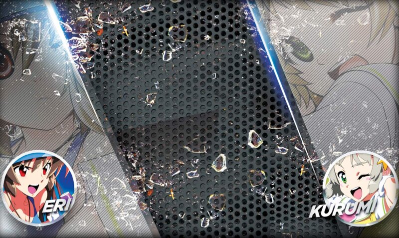 Shattered Glass with Anime Characters
