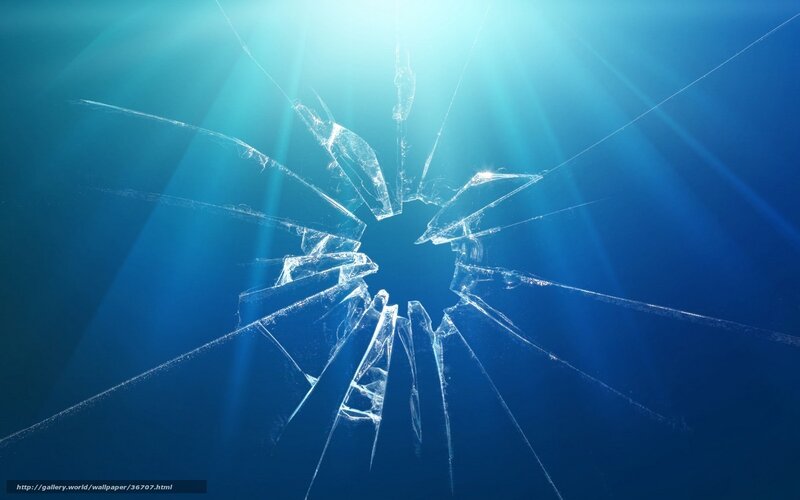shattered glass with light rays