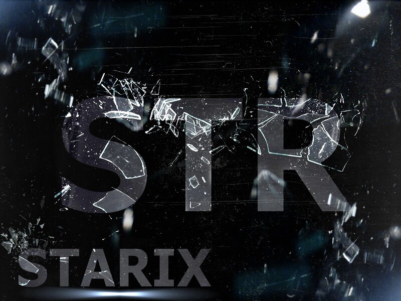 Shattered Glass with Text — Black, Dramatic, Digital Art, Broken Glass