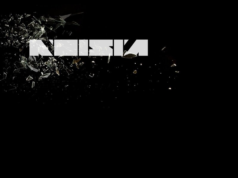 Shattered Glass with Text — Black, Dramatic, Digital Art