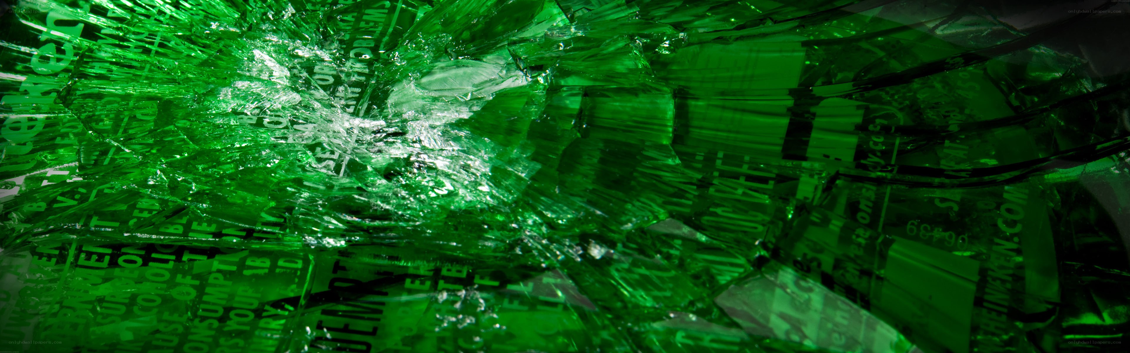 shattered green glass texture