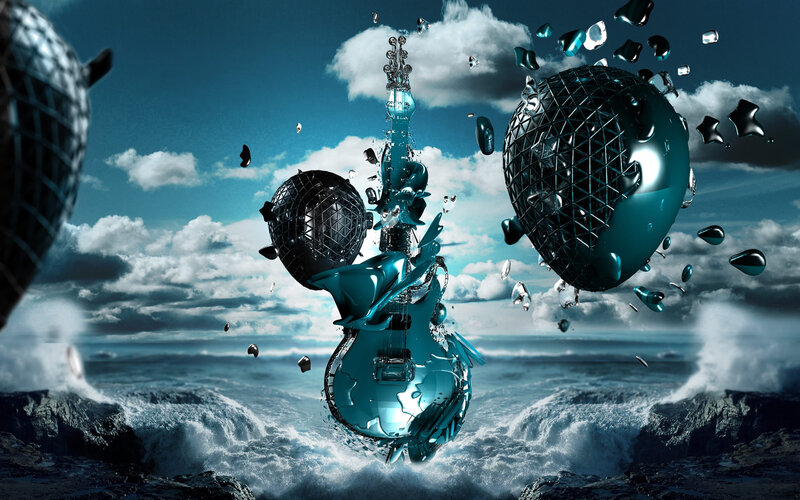 Shattered Guitar and Disco Balls