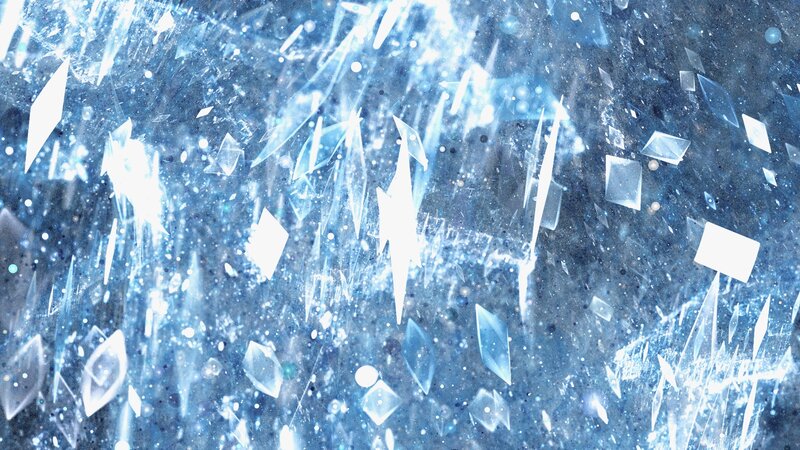shattered ice crystals