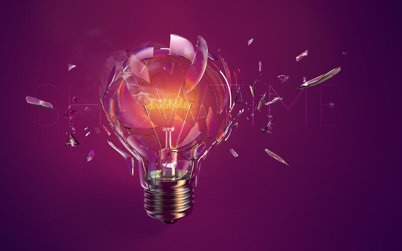 Shattered Light Bulb — Purple