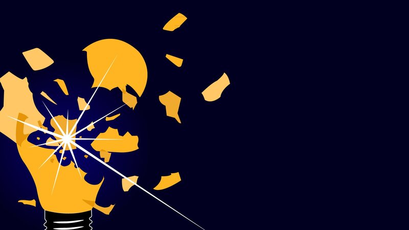shattered light bulb