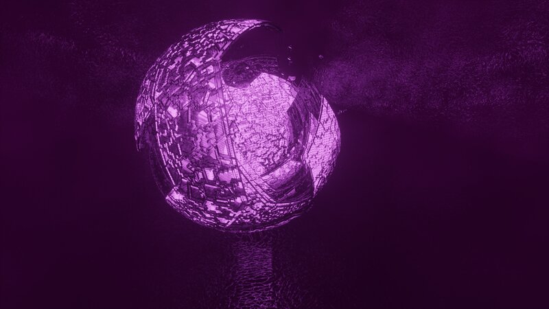 Shattered Purple Sphere