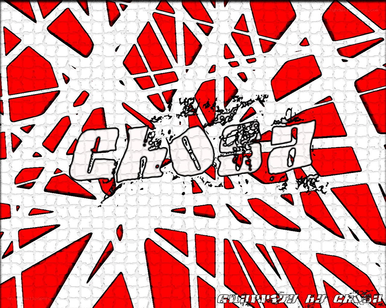 Shattered red glass effect