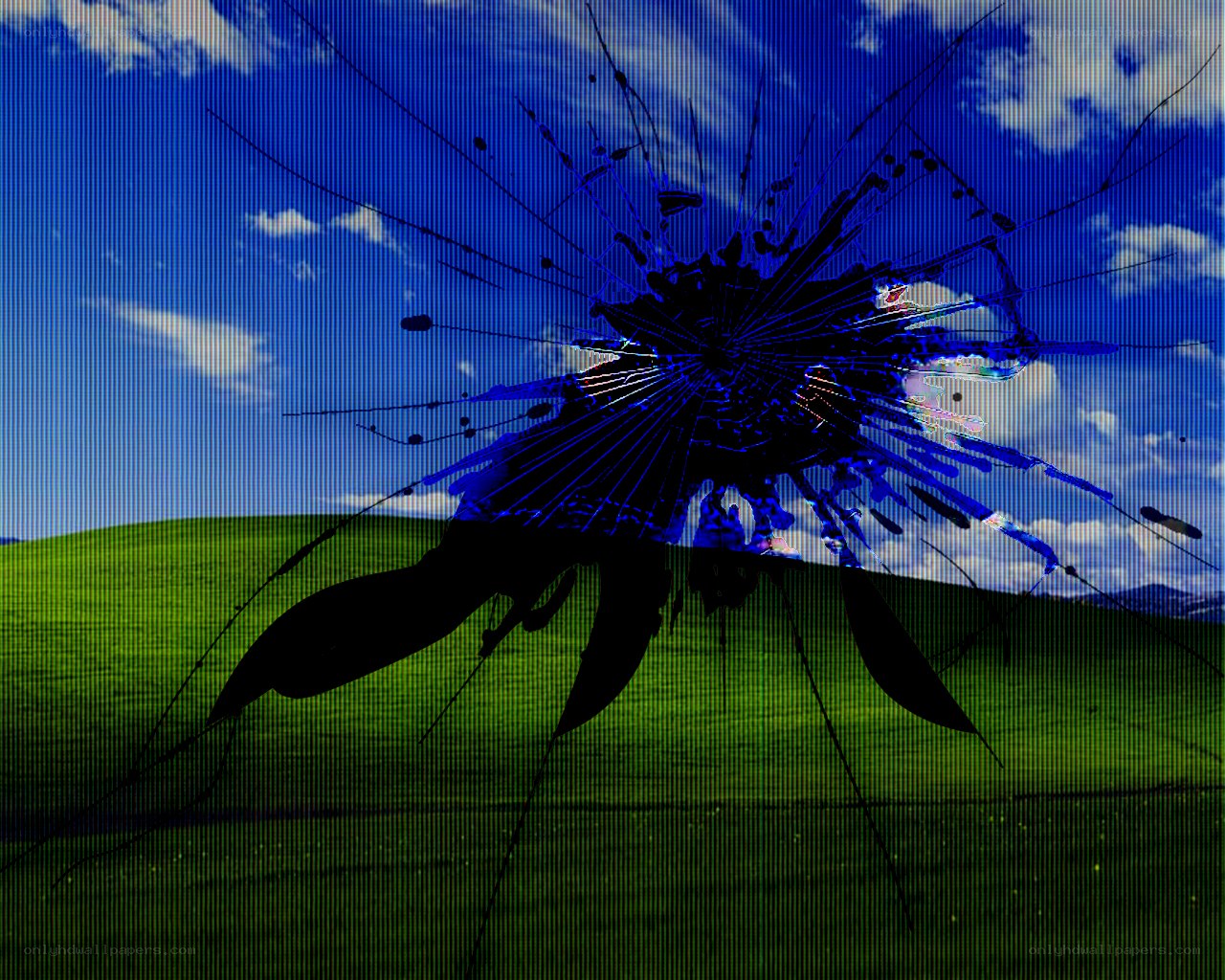 shattered screen effect on desktop