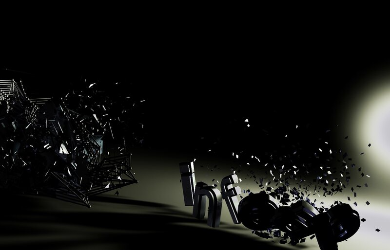 Shattered text explosion