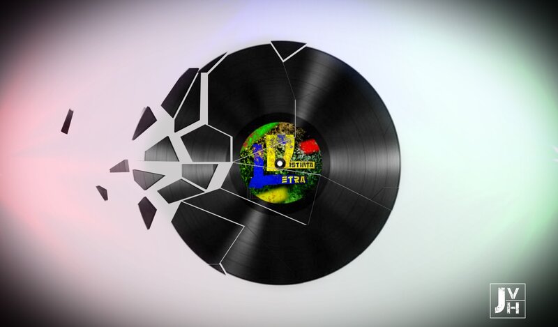 shattered vinyl record