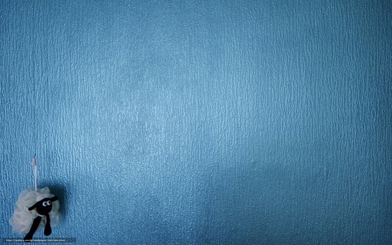 Shaun the Sheep on blue background