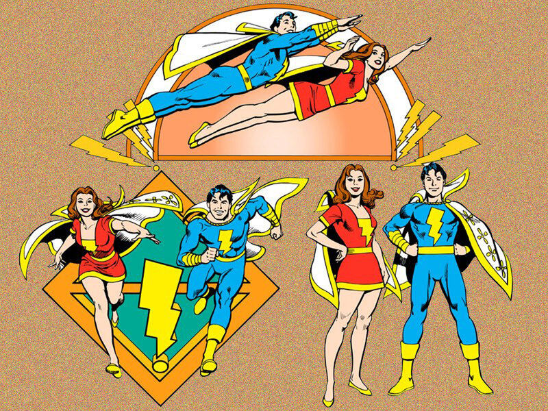 Shazam and Mary Marvel
