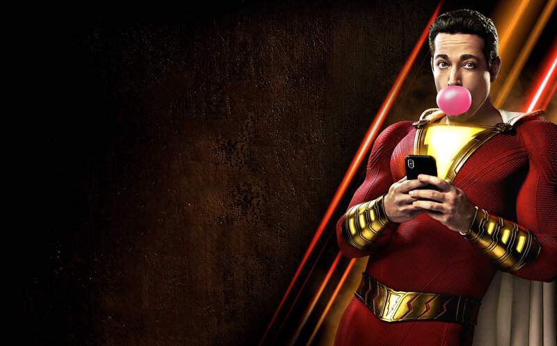 Shazam Character in Red Suit — Dramatic