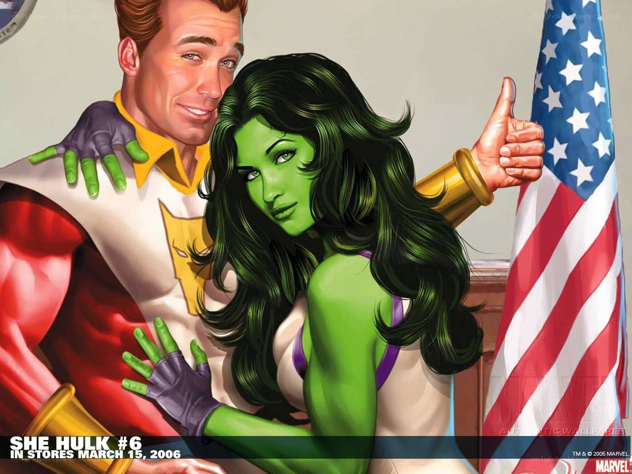 She-Hulk and a superhero
