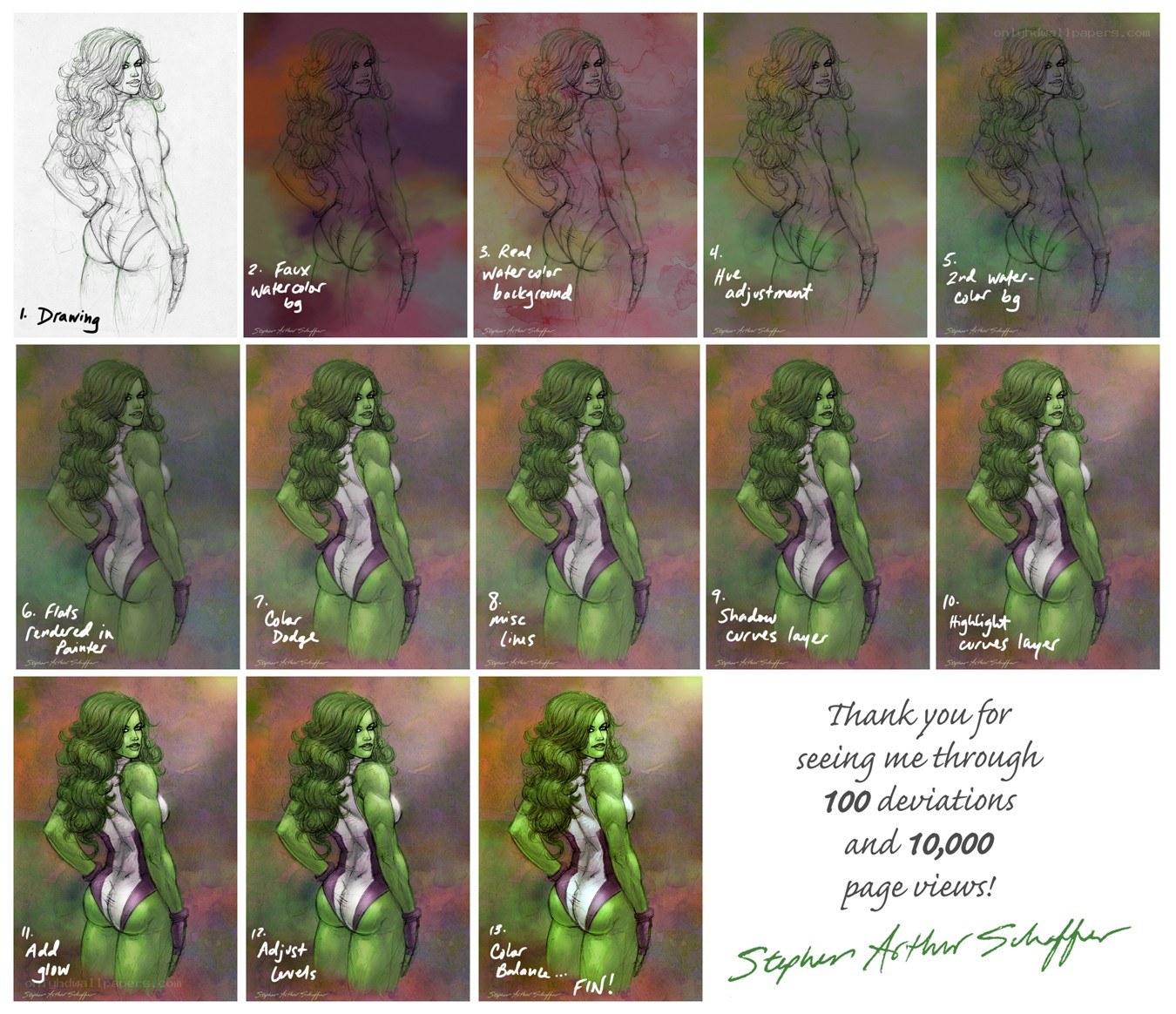 She-Hulk art process