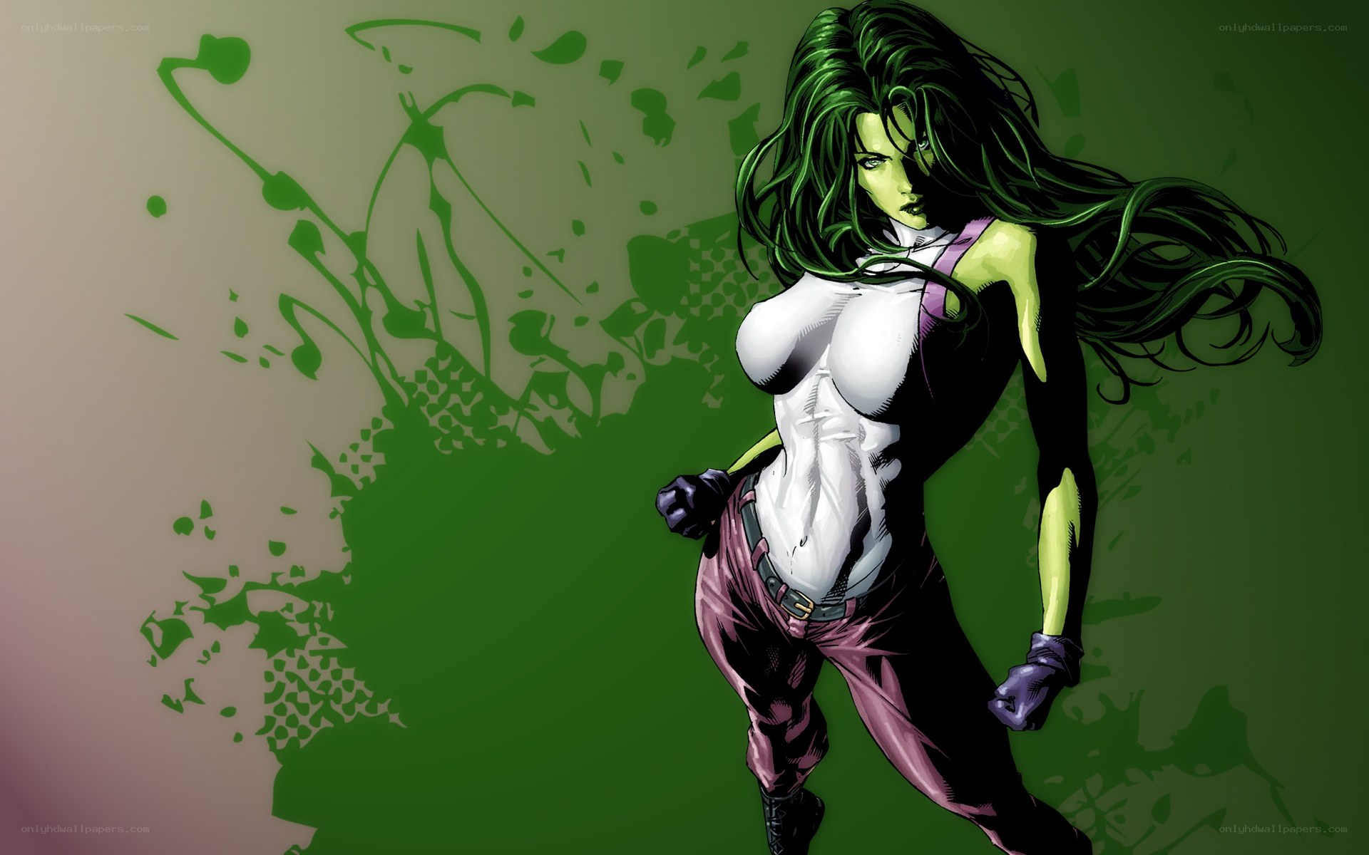 She-Hulk in action