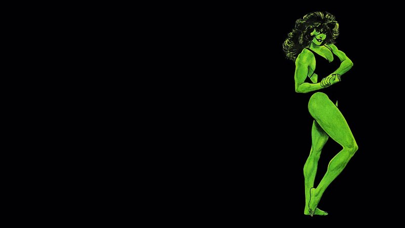She-Hulk in black leotard