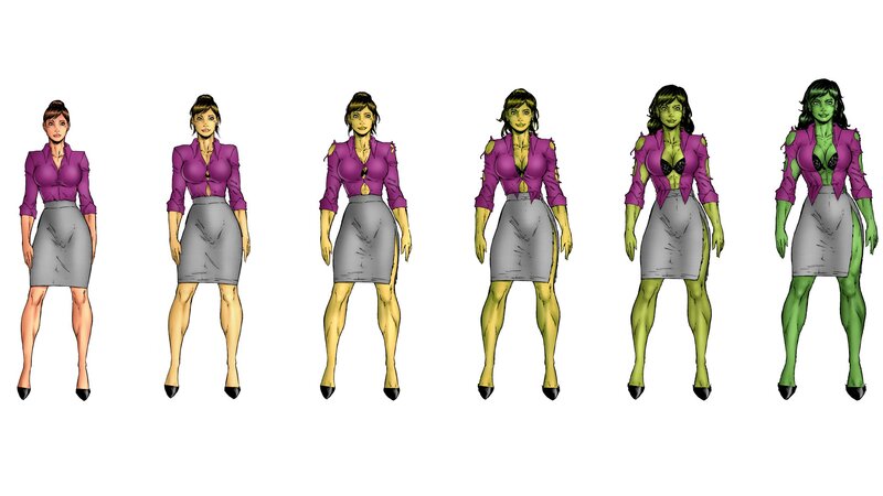 She-Hulk transformation sequence