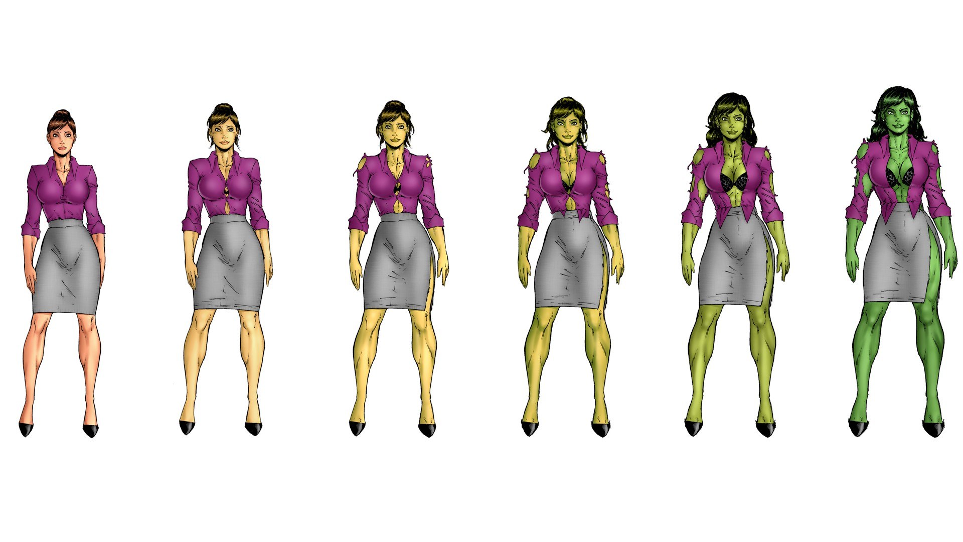 She-Hulk transformation sequence