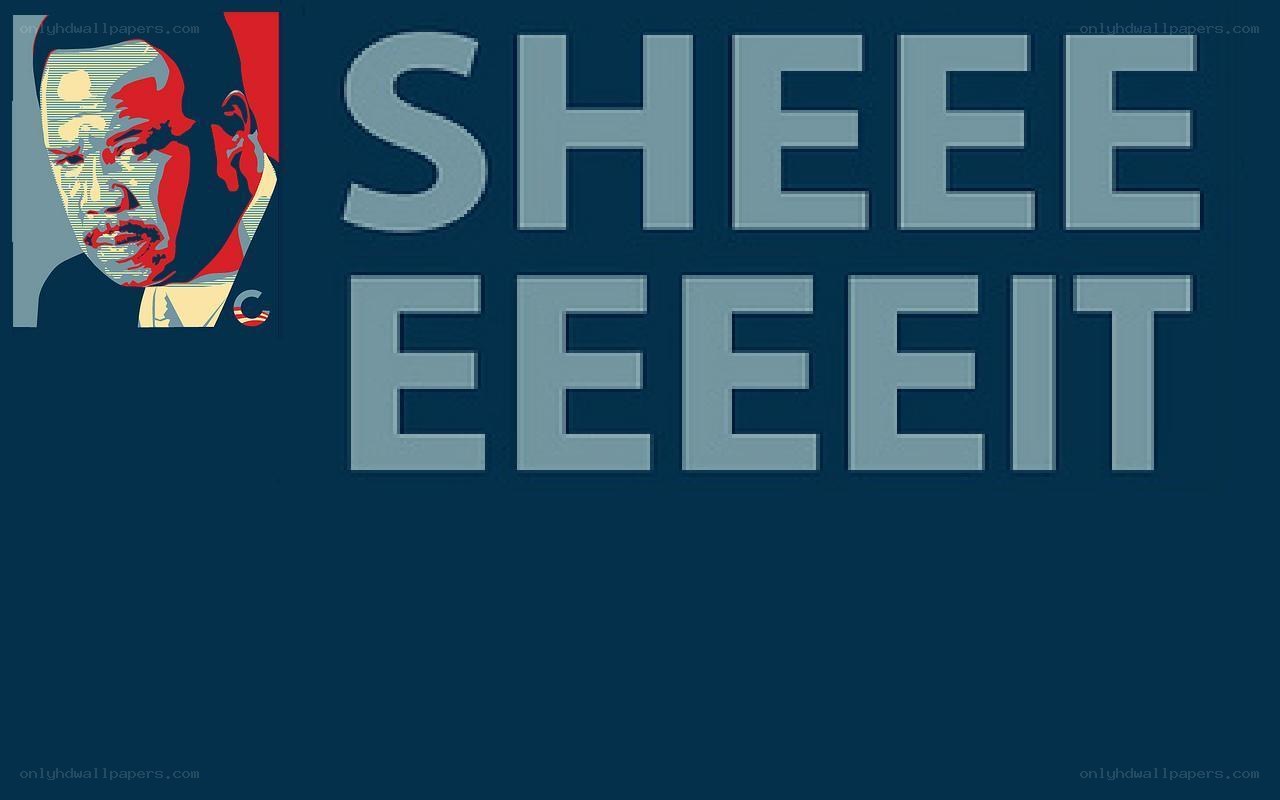 Sheeeit political poster