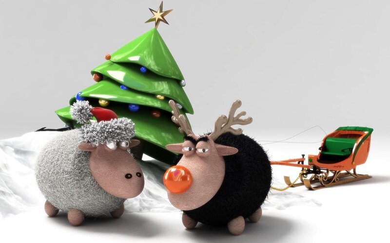 Sheep and Reindeer — Green