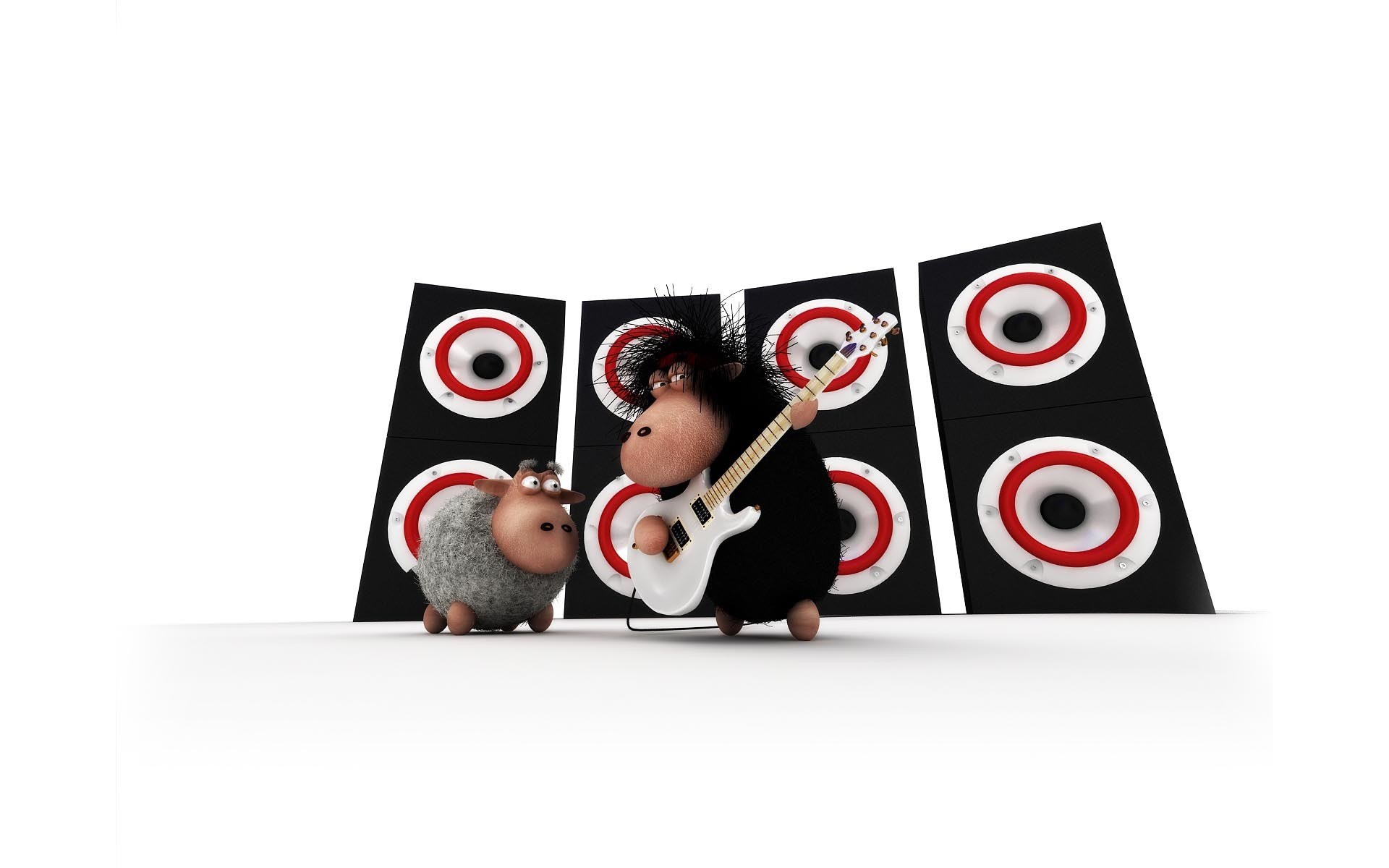 sheep band with guitar