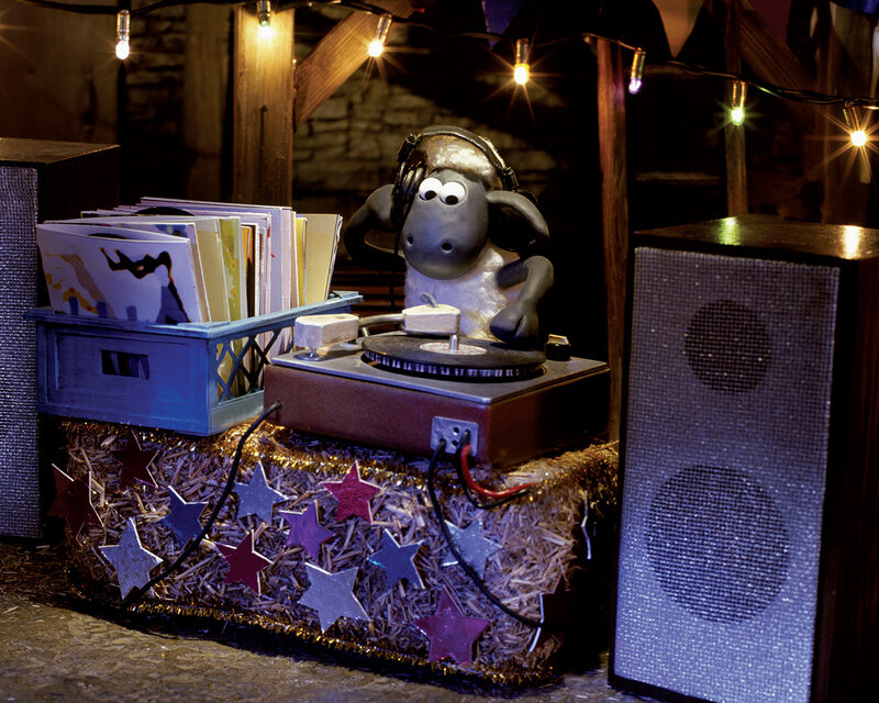Sheep Dj at Turntable