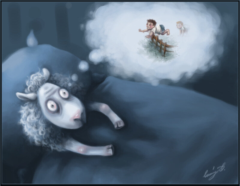 sheep dreaming of children