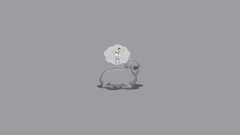 sheep dreaming of cricket