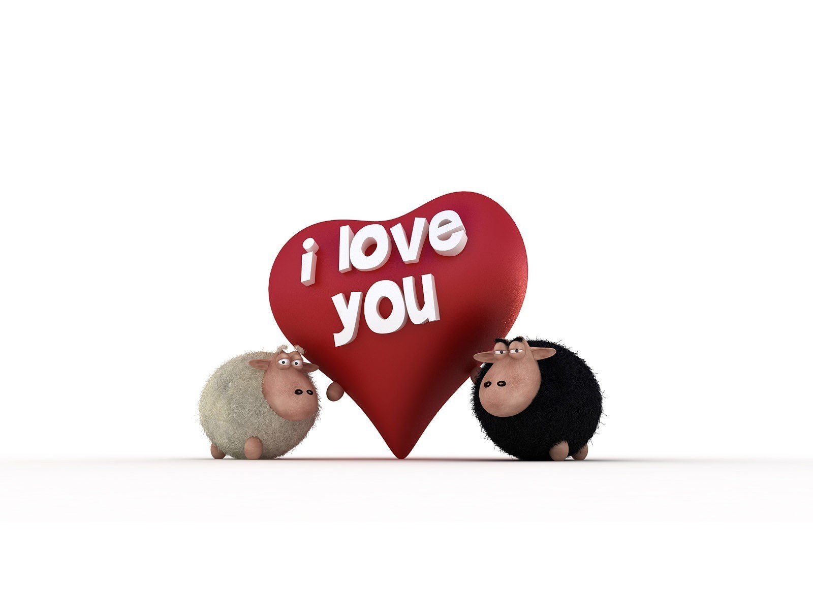 sheep holding heart sign