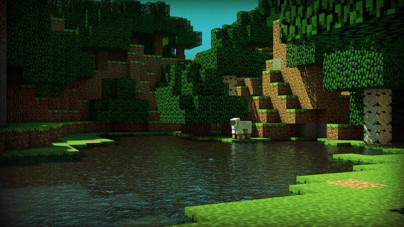 Sheep in a Forest — Green