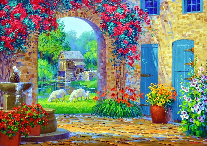 Sheep in Garden