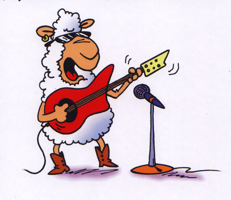 sheep musician performing