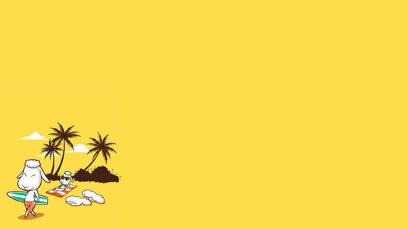 Sheep on a Beach