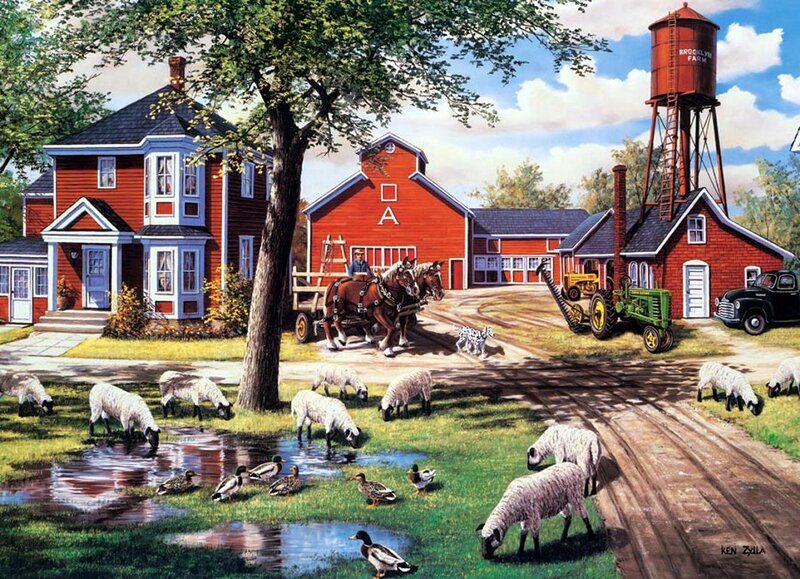 Sheep on a Farm