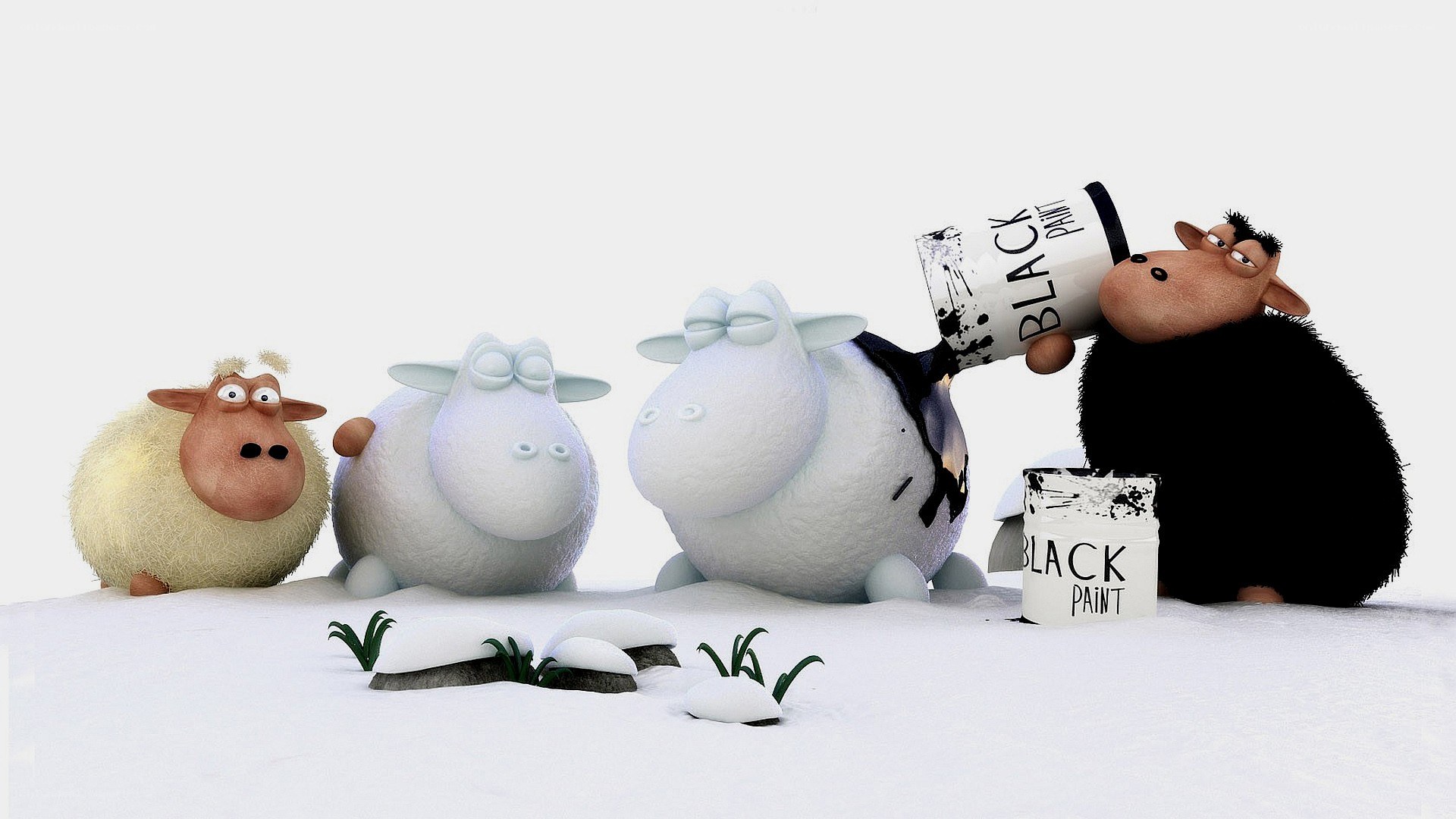sheep painting black