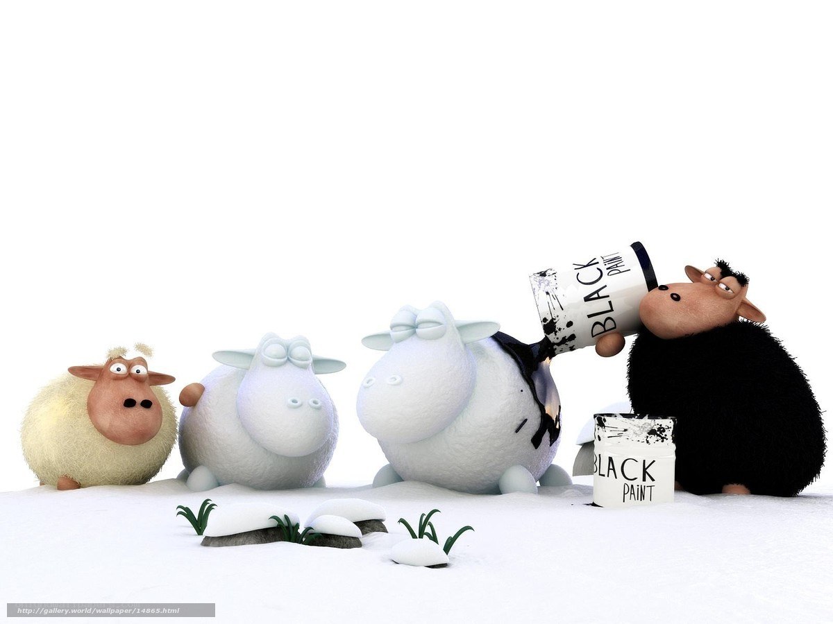 sheep painting black