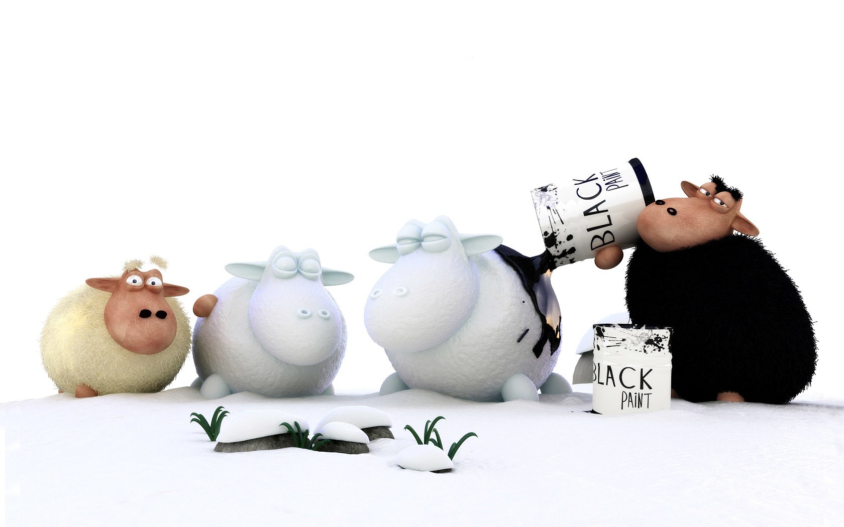 sheep painting scene