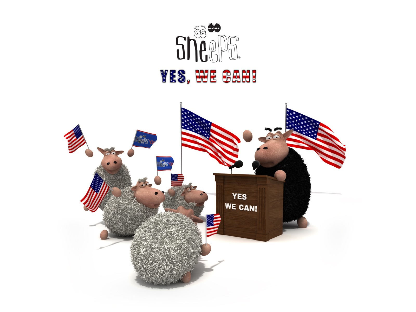 Sheep political rally