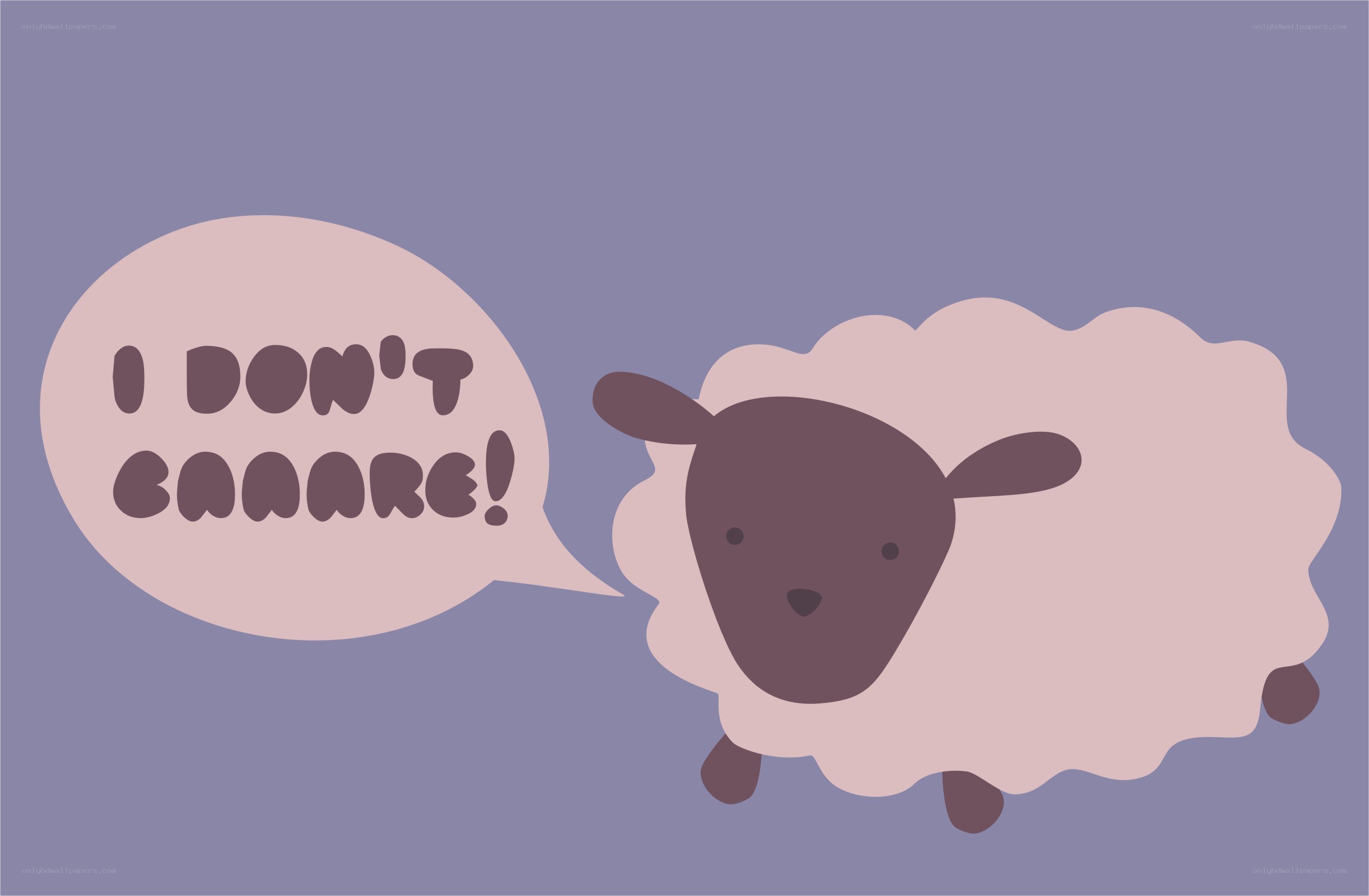 sheep saying I don't care