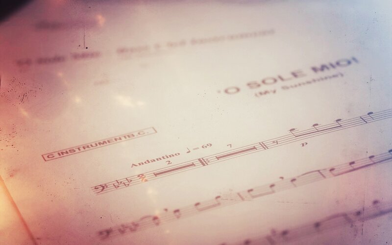 Sheet music for O Sole Mio
