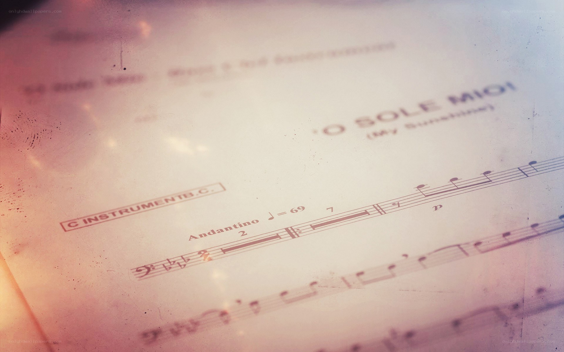 Sheet music for O Sole Mio